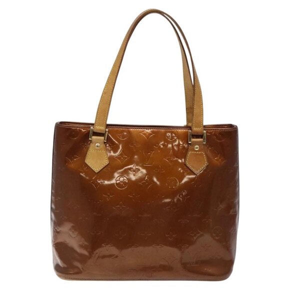 LOUIS VUITTON Monogram Vernis Houston Hand Bag Bronze - Picture 2 of 16